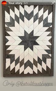 Star burst barn quilt